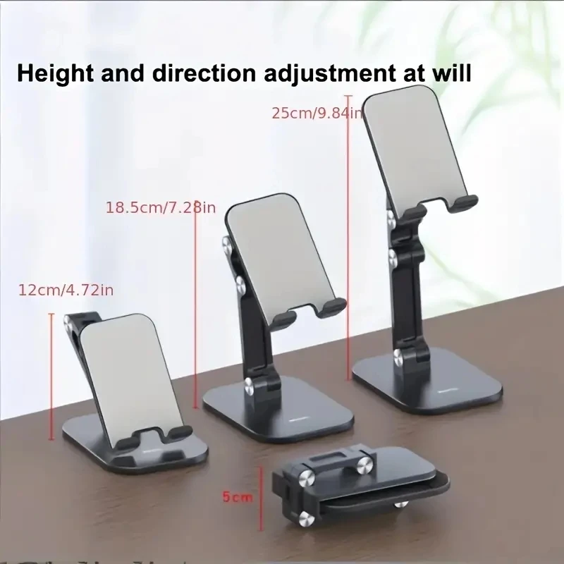 Mobile Phone Tablet Bracket Artifact Desktop Folding Portable Lifting Live Broadcast Stand Lazy Tracking Watching TV Universal B