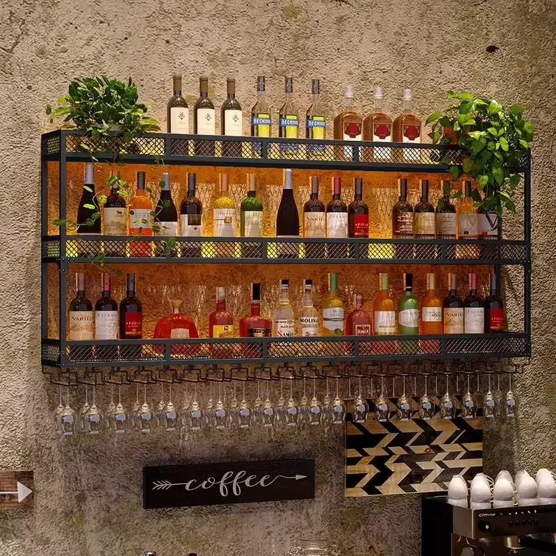 

Металлическая витрина Vinera, настенные светильники для пива, скандинавский барный шкаф для спирта, современная мебель для бара Liquor Arredamento