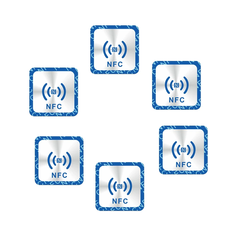 5YOA 6pcs NFC RFID Stickers Ntag213 Ntag215 Ntag216 13.56MHz Universal Label Ultralight Token for Patrol Tagging