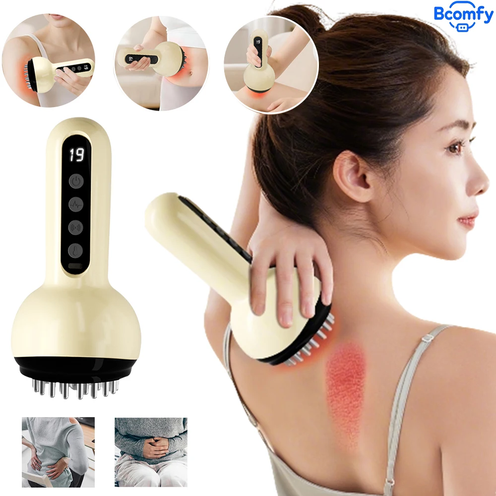 

Cordless Meridian Brush Massager Electric Massager Anti Cellulite Vacuum Suction Cup Scraping Infrared Heat Slimming Massage