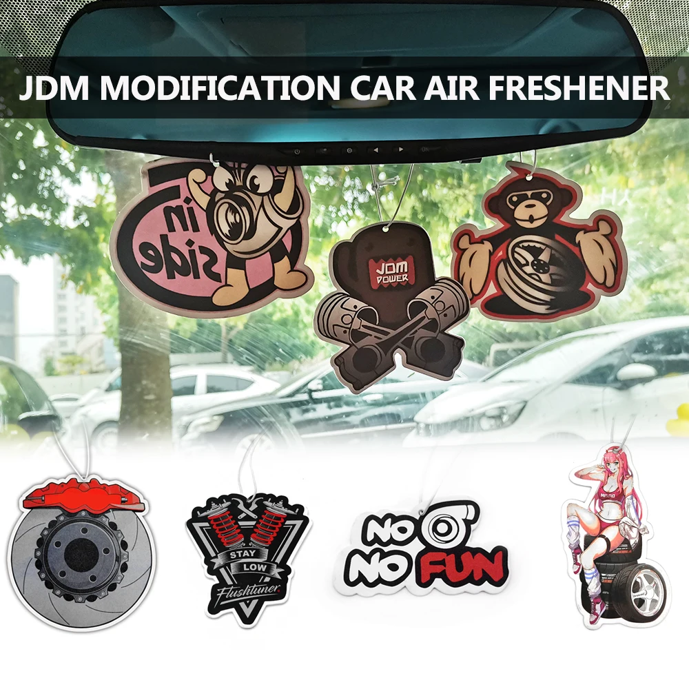 سيارة معطّر الهواء شنقا السيارات مرآة الرؤية الخلفية العطور JDM سباق نمط تعديل توربو قرص فرامل امتصاص الصدمات الورق الصلب #1