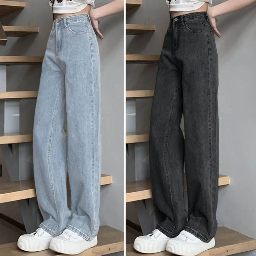 Elastic High Waist Baggy Jeans Women Casual Vintage Stretch Denim Pants Korean Fashion Streetwear Big Size New