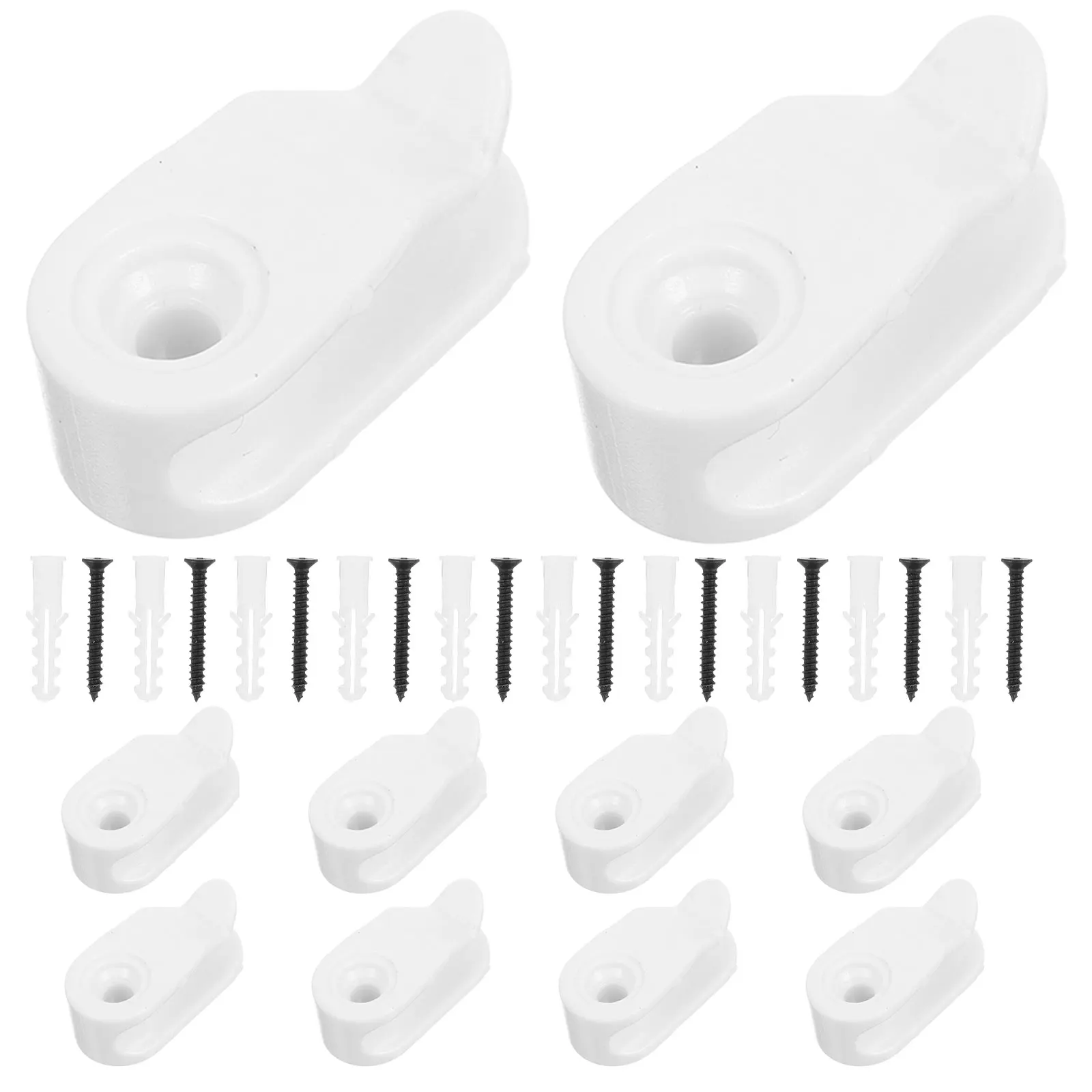 

10 set Windproof String Light Hooks: Outdoor Led Clips Gutter Patio Garden Christmas Decoration Screw-In Plastic