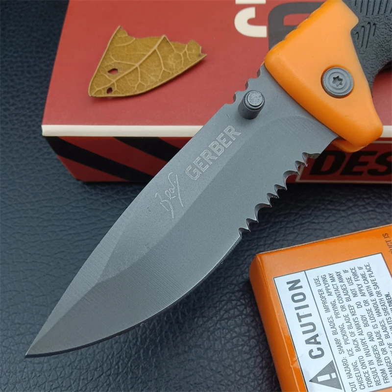 GB Medium Folding Knife, Convenient Outdoor Survival Rescue Cutting Fruit Tool Knife EDC Tactical Pocket Knife