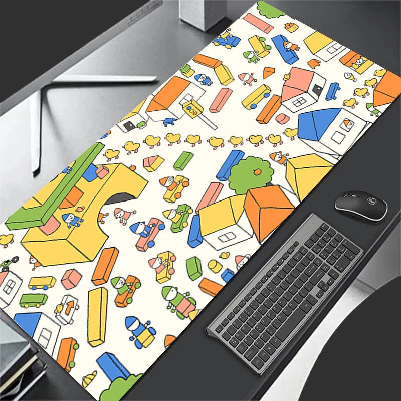 

Gaming Mouse Pad Design Non-slip Pattern Art Rubber Sewn Edge Desk Mat Keyboard Pad Functional Gamers And Office Work Mousepad