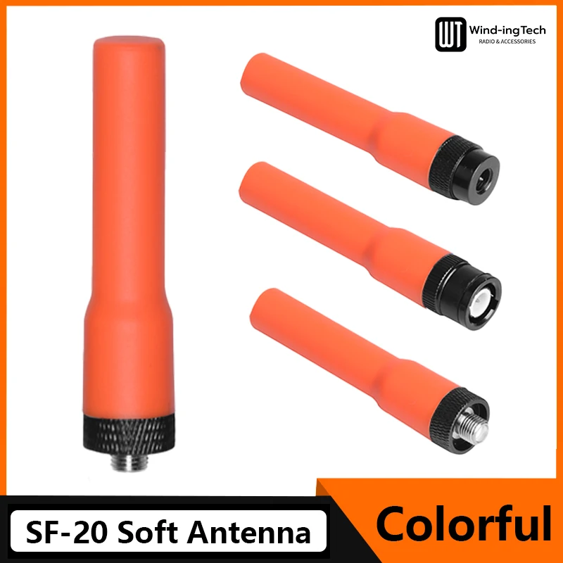 SF-20 BNC Short Walkie Talkie Antenna SMA-Female/SMA-Male /BNC Connector UHF/VHF 144/430MHz for BAOFENG Walkie Talkie Quansheng