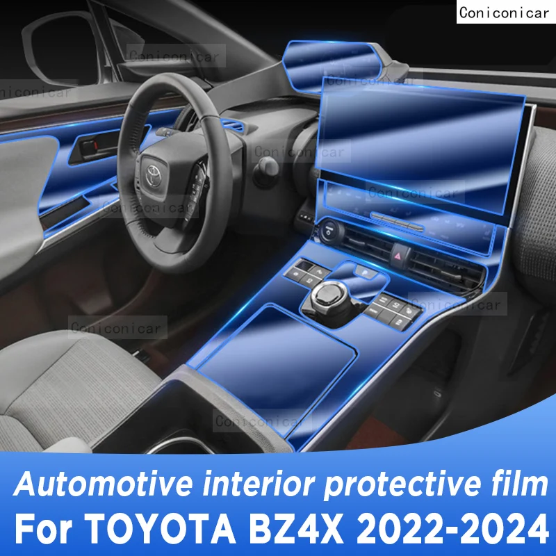 For TOYOTA BZ4X 2022 2023 2024 Automotive Interior Screen Protective Film TPU Anti-Scratch Gearbox Panel Dashboard Navigation