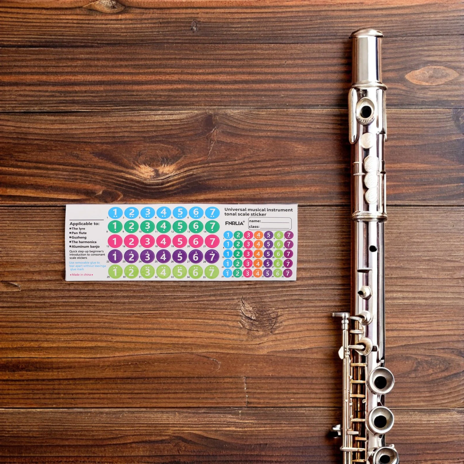 

5Pcs Pan Flute Note Stickers Adhesive Music Labels for 18 16 Tubes Panpipes Beginners Teaching Practice Removable Note Decals