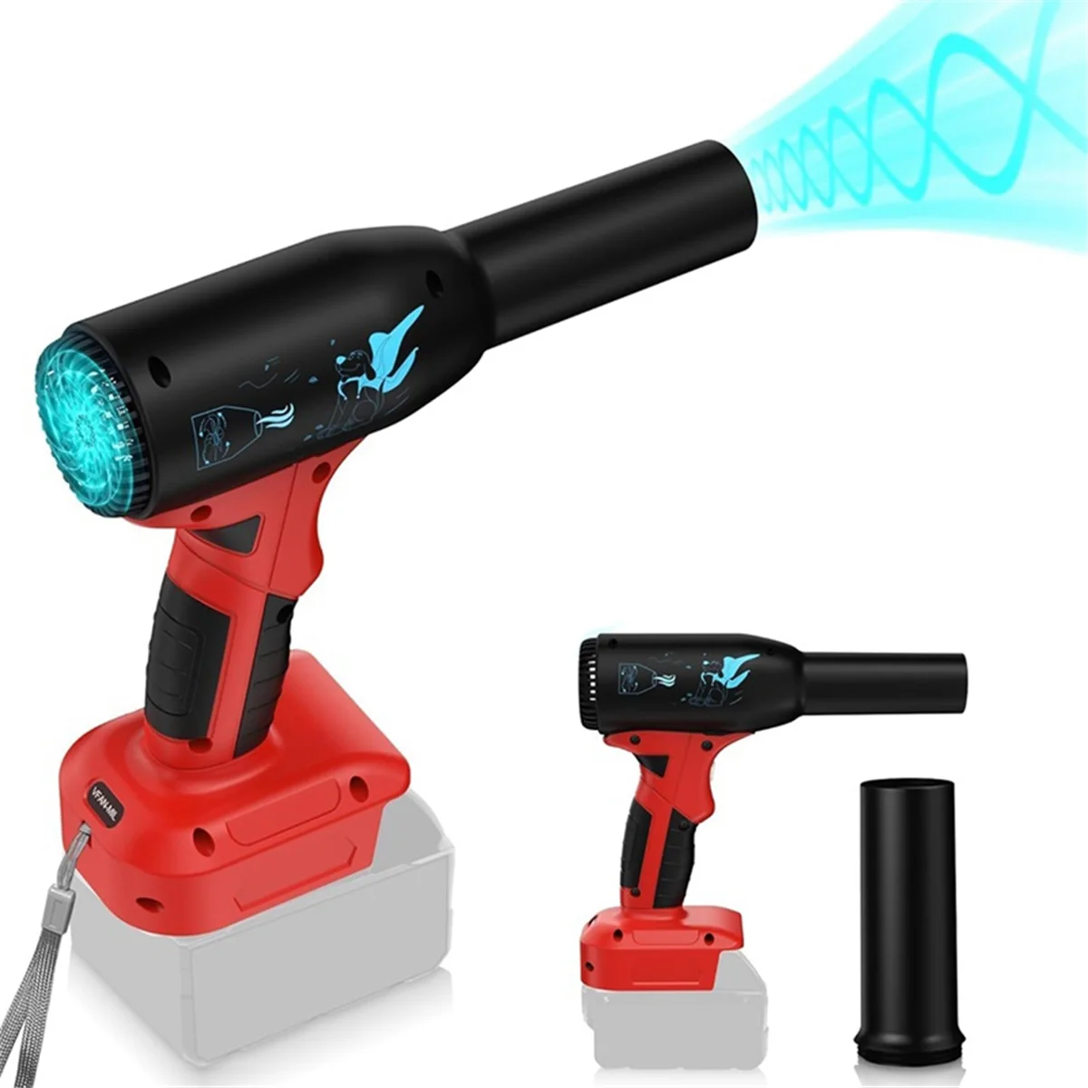 

A002 For 18V Lithium-Ion Batteries Fan Violent Blower Third Turbine Blower Jet Fan Strong Fan