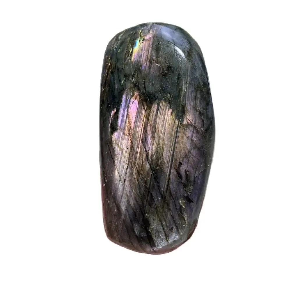 Natural Crystal Blue and violet Moonstone Raw Gemstone Ornament Polished Quartz Labradorite Decorating Stone Healing Gift Stone