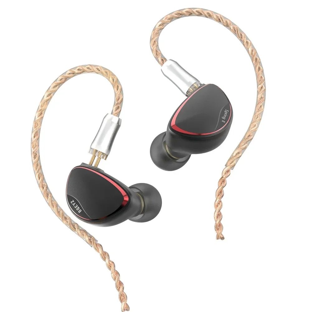 BQEYZ Spring 2 in Ear Monitoring Triple Hybrid BA Dynamic Driver Electric IEM Fidelity Detachable Cable for Sound Insulation