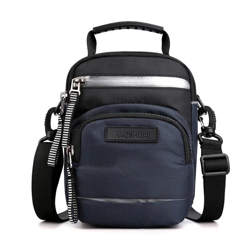 New fashion sports men's and women's messenger bag trend Korean small bag outdoor single shoulder bag wearing belt hanging bag