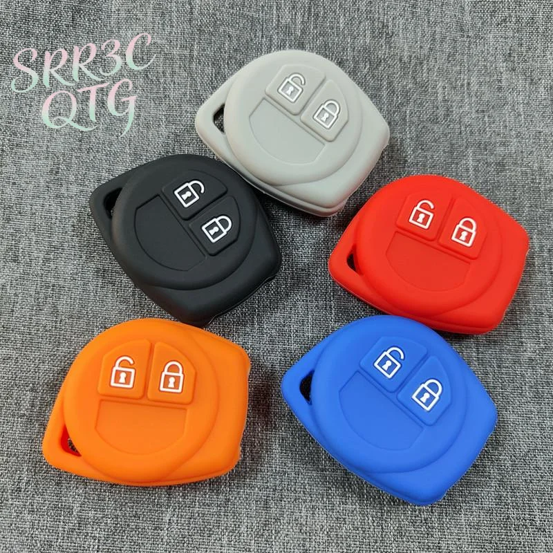 Housse de protection en silicone pour clé de voiture à 2 boutons, compatible avec Esteem, Baleno, SX4, Grand Vitara, Jimny, Liana, Ignis - 1 pièce