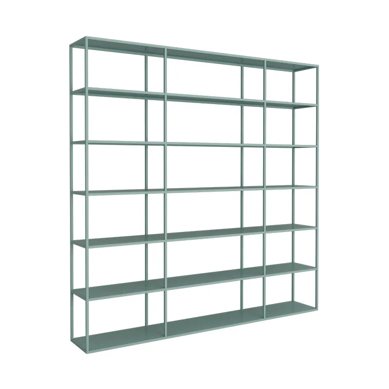 Dopamine iron art library bookshelf, floor-standing storage rack, office filing cabinet, multi-layer display rack, storage