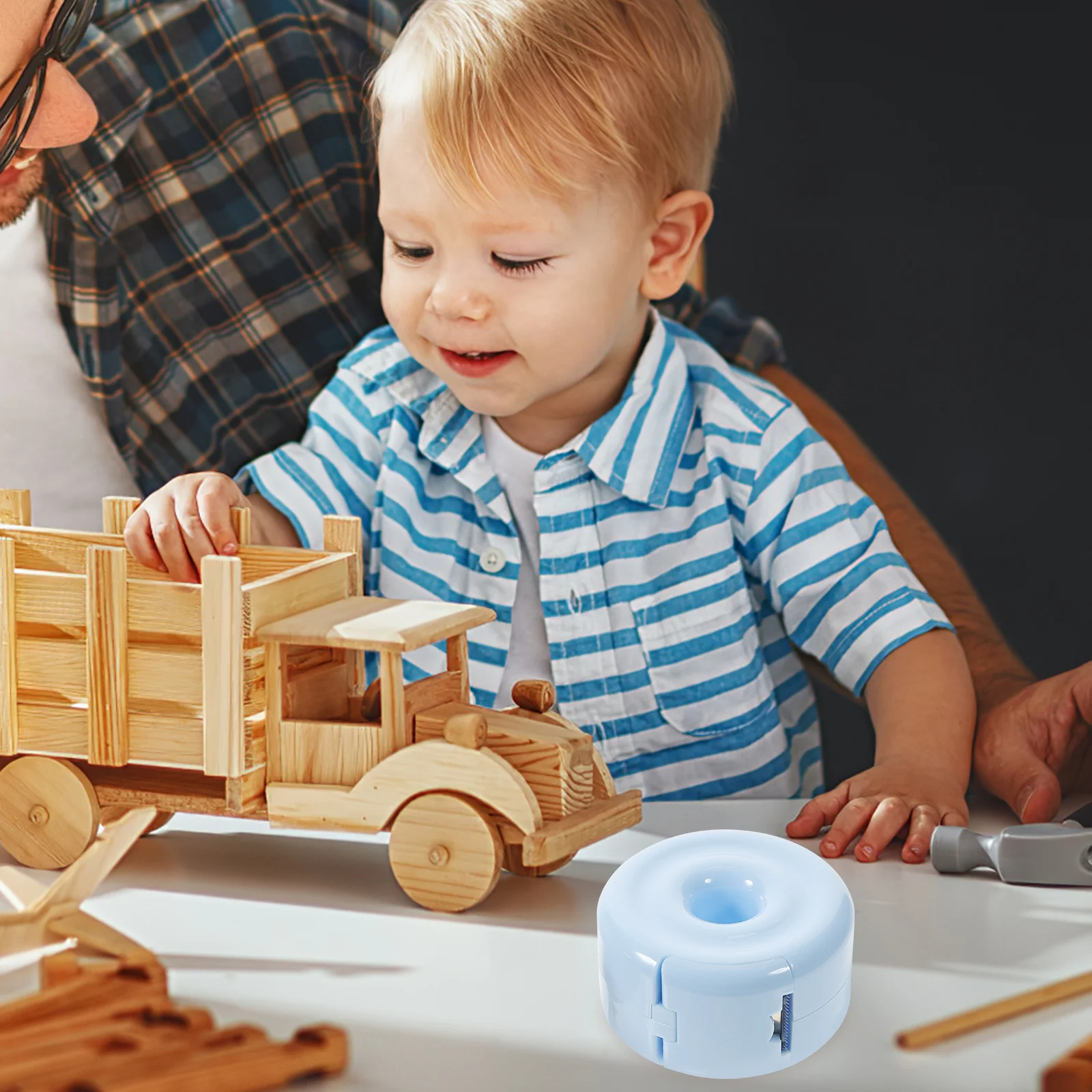 2 قطعة موزع الشريط سطح المكتب مكتب التموين قابلة لإعادة الاستخدام المحمولة القاطع للمنزل ورشة عمل المدرسة حامل ملصق الشريط العملي #6