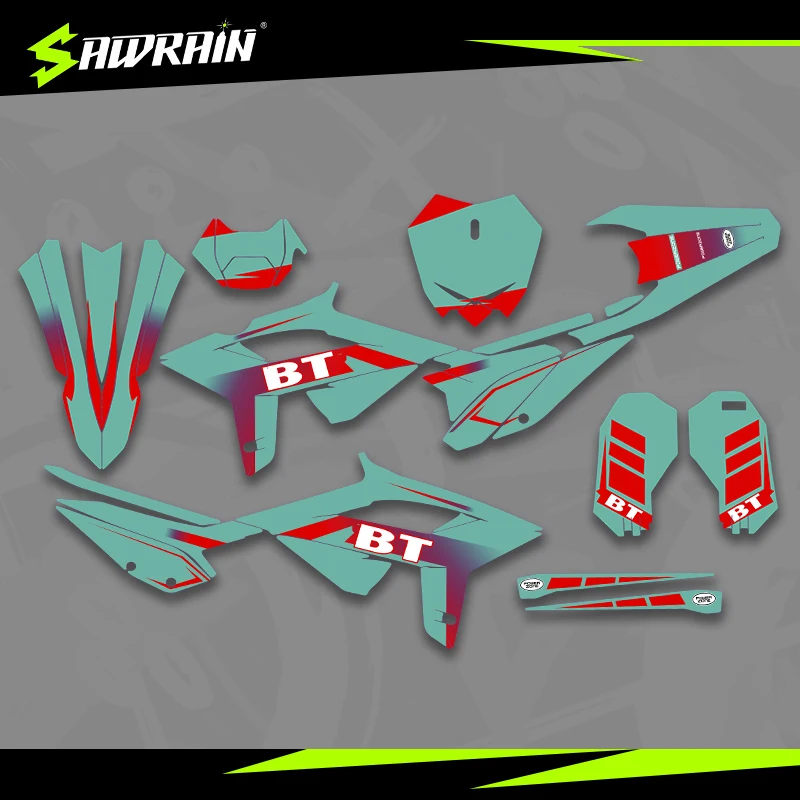 

Sawrain Motorcycle Graphics Backgrounds Decal Stickers Kits for 20-22 BETA RR 02