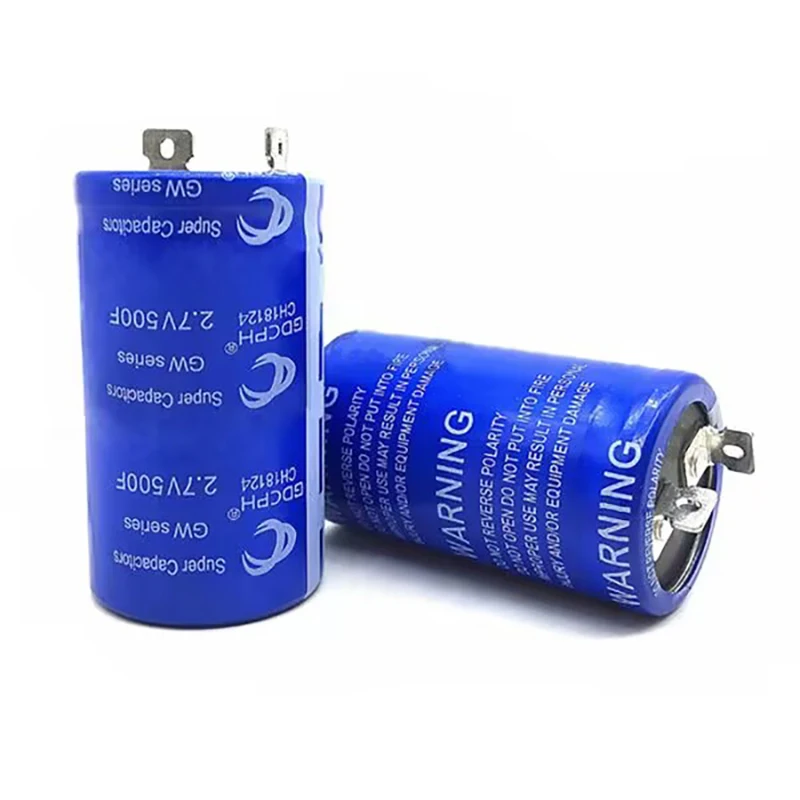 2PCS GDCPH 2.7V500F Capacitor Large Capacity Can Be Used To 16V83F Automotive Rectifier Module Flat-Foot Farad Capacitor