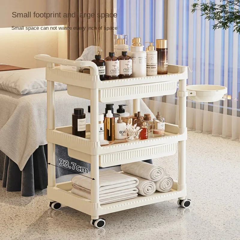 Portable Cosmetics Trolley Aesthetic Organizer Cart with Wheels Ideal for Beauty Rooms Estheticians and Salons