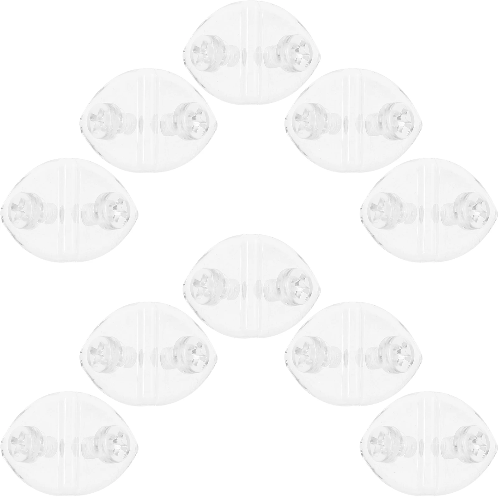 

10Pcs Angle Brackets Acrylic Transparent Brace Mounts for Glass Boxes Shelves Shelf Support Corner Brace Fixation