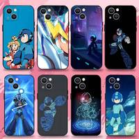 Game M-Megaman R-Rockman Phone Case For iPhone 16,15,14,13,12,11 Plus,Pro Max,XS,X,XR,SE,Mini,8,7,Soft Silicone Black Cover
