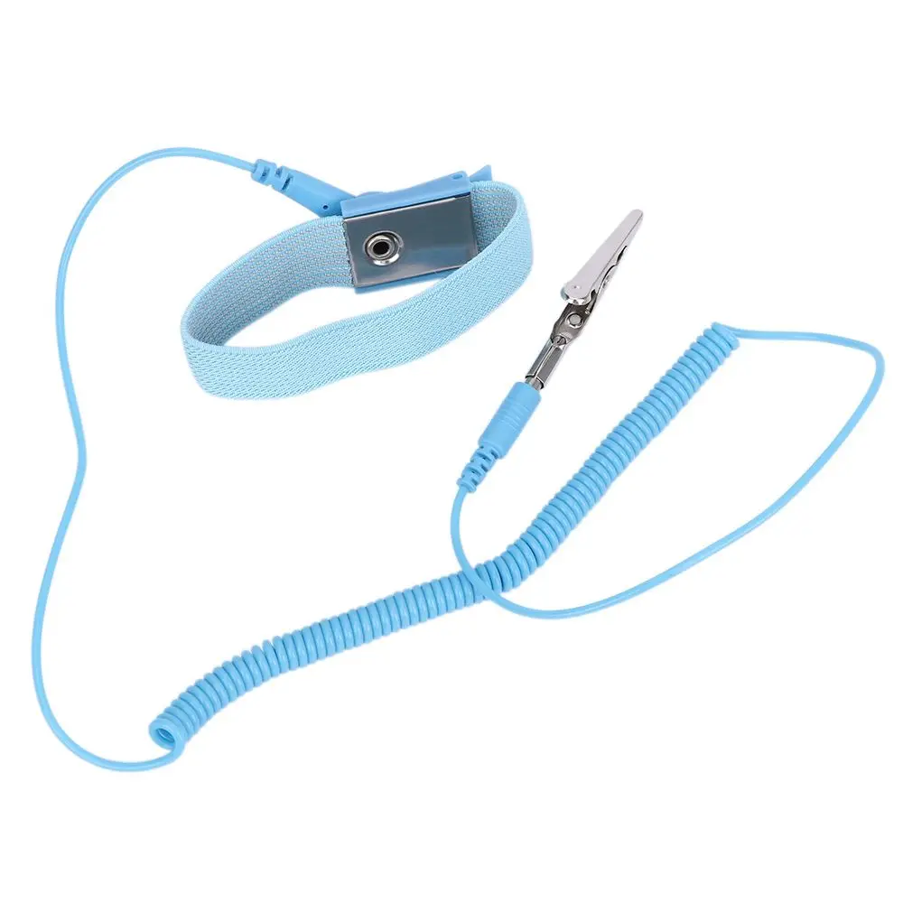 ESD Electrostatic Adjustable Cable Reusable Wire Strap Hand Wrist Band with Grounding Wrist Anti Static Bracelet