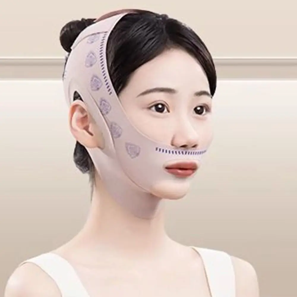 Portable Adjustable Face Sculpting Sleep Mask Breathable Slimming Strap V Line Shaping Mask Elastic Skin Care Chin Up Mask Woman