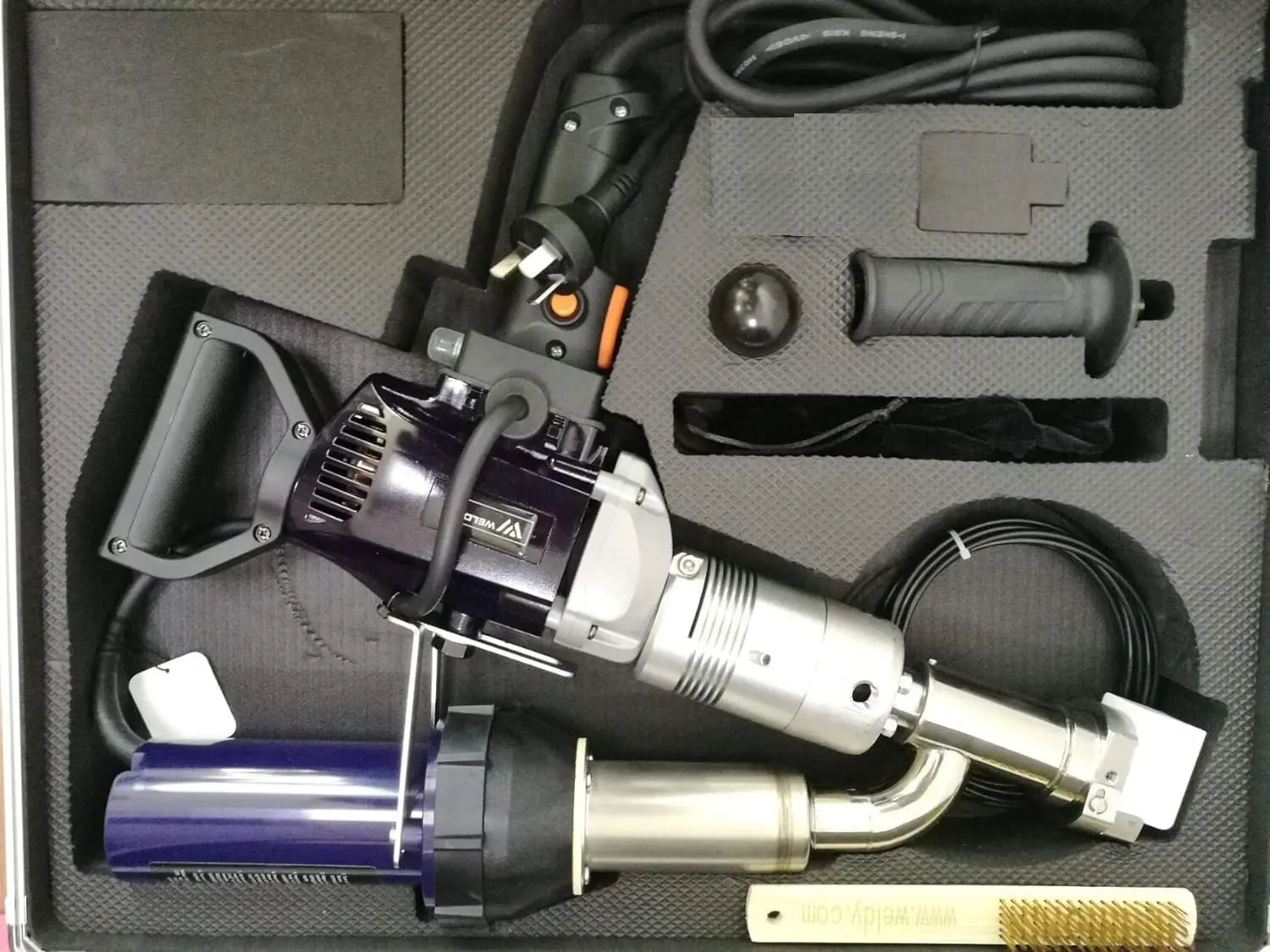 EX2 WELDY 3400W Handheld Plastic Extrusion Welding Machine kit Hot Air Plastic Welder Gun Vinyl Weld Extruder Welder