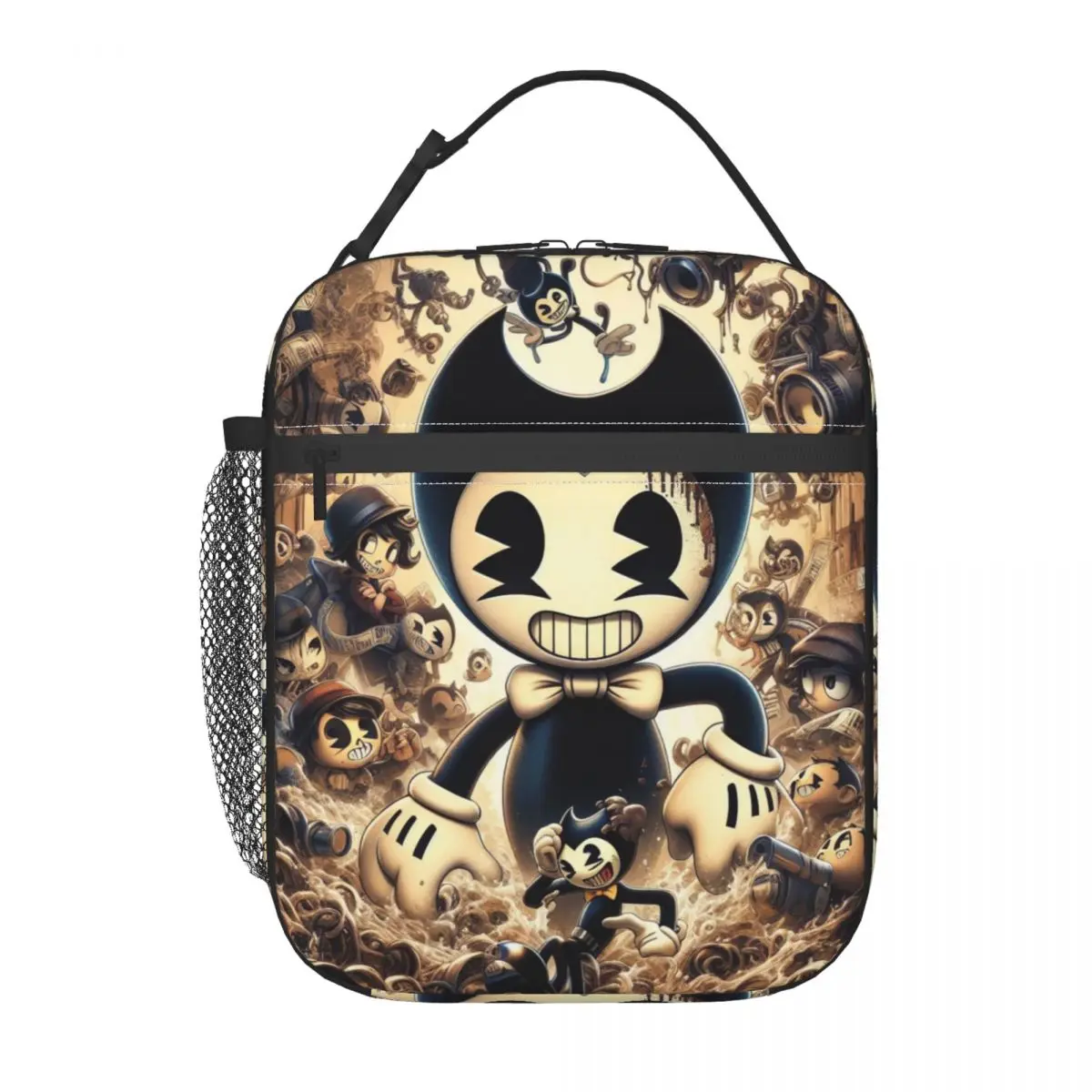 

Пользовательский B-Bendy And The Ink M-Machine многоразовый ланч-бокс для водонепроницаемого холодильника термоизолированная сумка для обеда для детей школьников