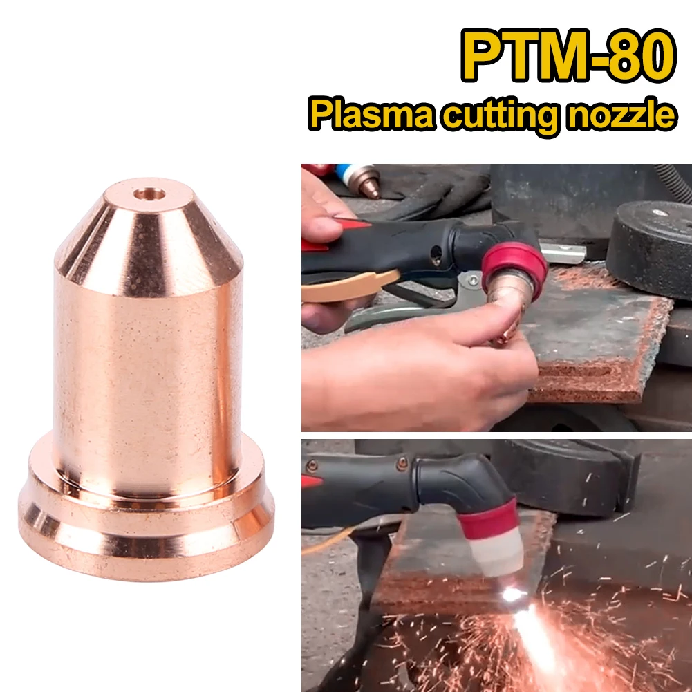 

5 Sets Plasma Cutter Parts Caliber 1.0/1.3mm Plasma Cutting Nozzle 51311 for PT80 PTM80 Plasma Cutting Torch