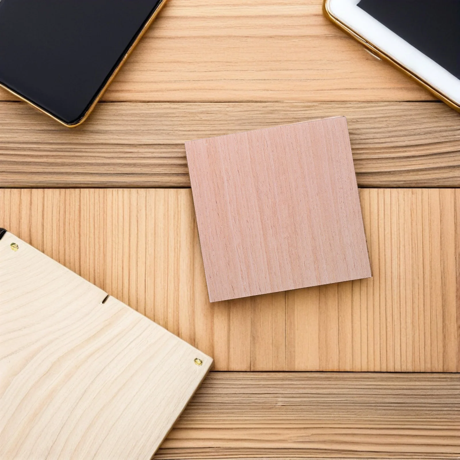 Blocco note autoadesivo con venature del legno da 100 fogli per l'organizzazione della scrivania Blocco note con promemoria adesivo forte Scrittura a lunga durata