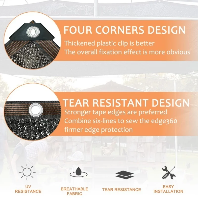 يضيف شبكة المظلة هذه الخياطة المزخرفة إلى الفناء الخلفي وفناءك مع تقديم الحماية الصلبة من الشمس كنشاط خارجي