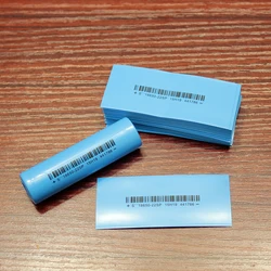 100pcs/lot 18650 lithium battery blue bar code heat shrinkable sleeve imported battery skin flame retardant battery casing