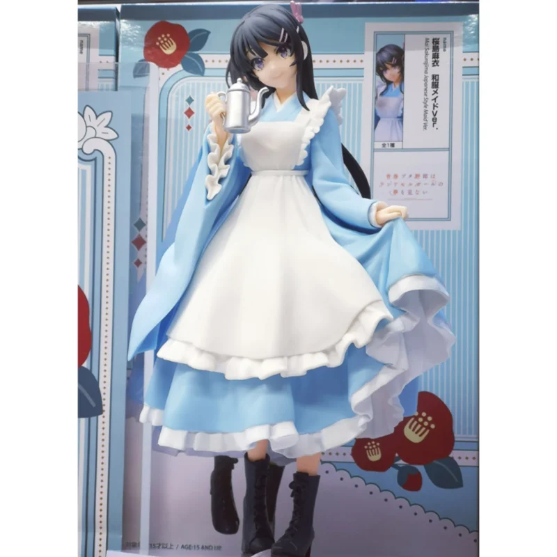 

New Original Elcoco Rascal Does Not Dream Of Bunny Girl Sakurajima Mai Kimono Maid Anime Figure Desktop Model Ornament Toys Gift
