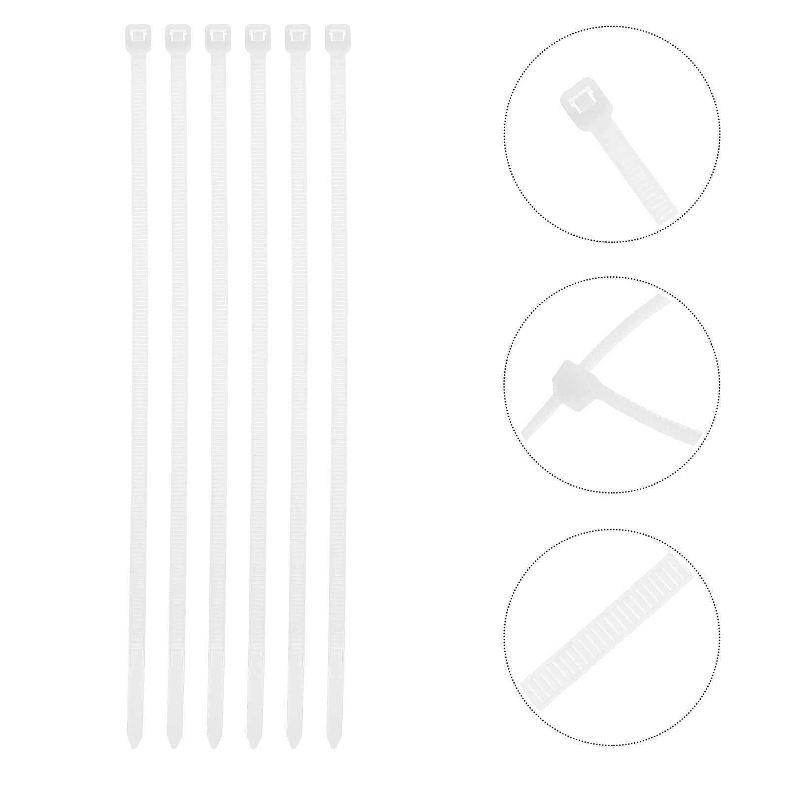

500Pcs Self-Locking Nylon Cable Ties Zip Ties Heavy Duty Adjustable Cord Management Cable Straps