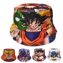 Japanese Anime DRAGON BALL Kids Bucket Hat For Boys CHildren Fisherman Hat Toddler Outdoor Summer Sunshade Breathable Panama Cap