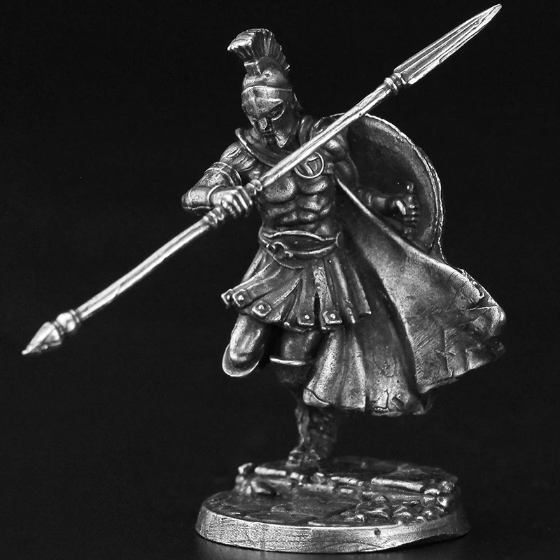 Spartaanse Krijger Metalen Actiefiguren Cupronickel Soldaat Warfare Model Bordspel Stukken Desktop Miniatuur Ornament Accessoires
