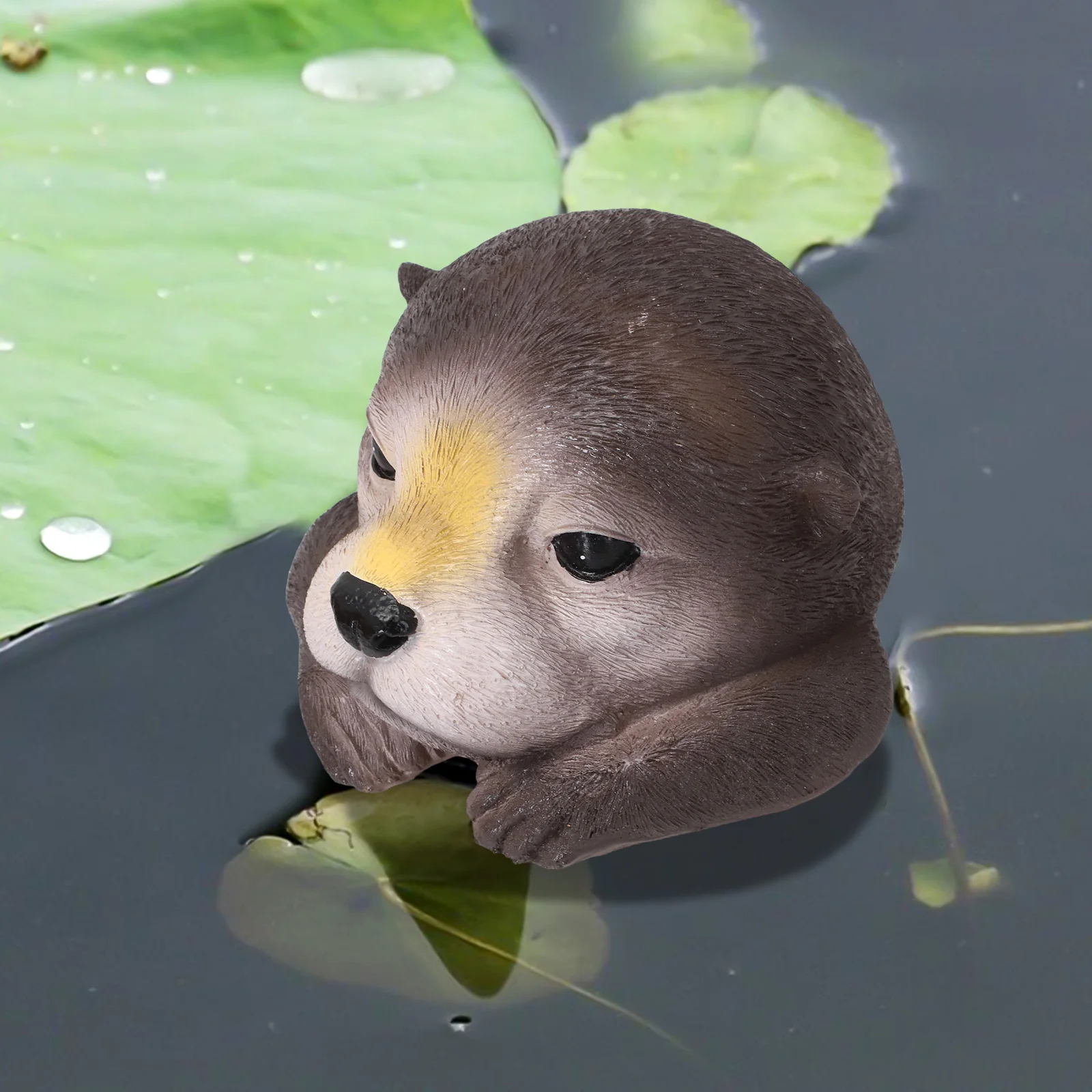 Otter Head Statue That Floats on Water for For garden Pond Yard Aquarium or Outdoor Space Resin Decorative Accent