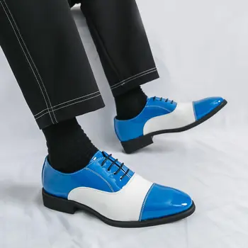 男士皮革休閒牛津鞋復古舒適厚底2025新款英倫風繫帶商務鞋套腳戶外鞋 10 最佳銷售 男士牛津鞋 - №5