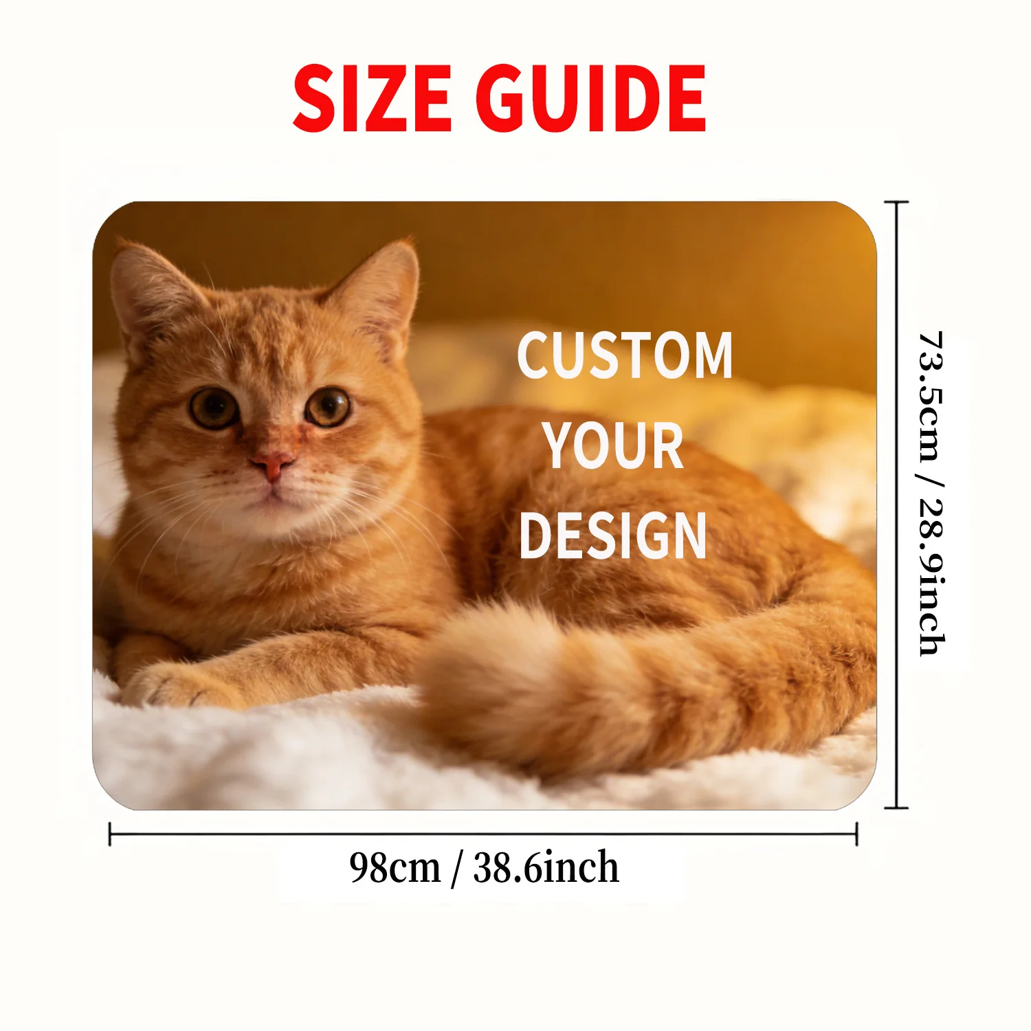 1pc Custom Car Automobile Interior Parts, Custom Trunk Mat with Your Own Design, Rubber Pad with Vibrant Petal Pattern