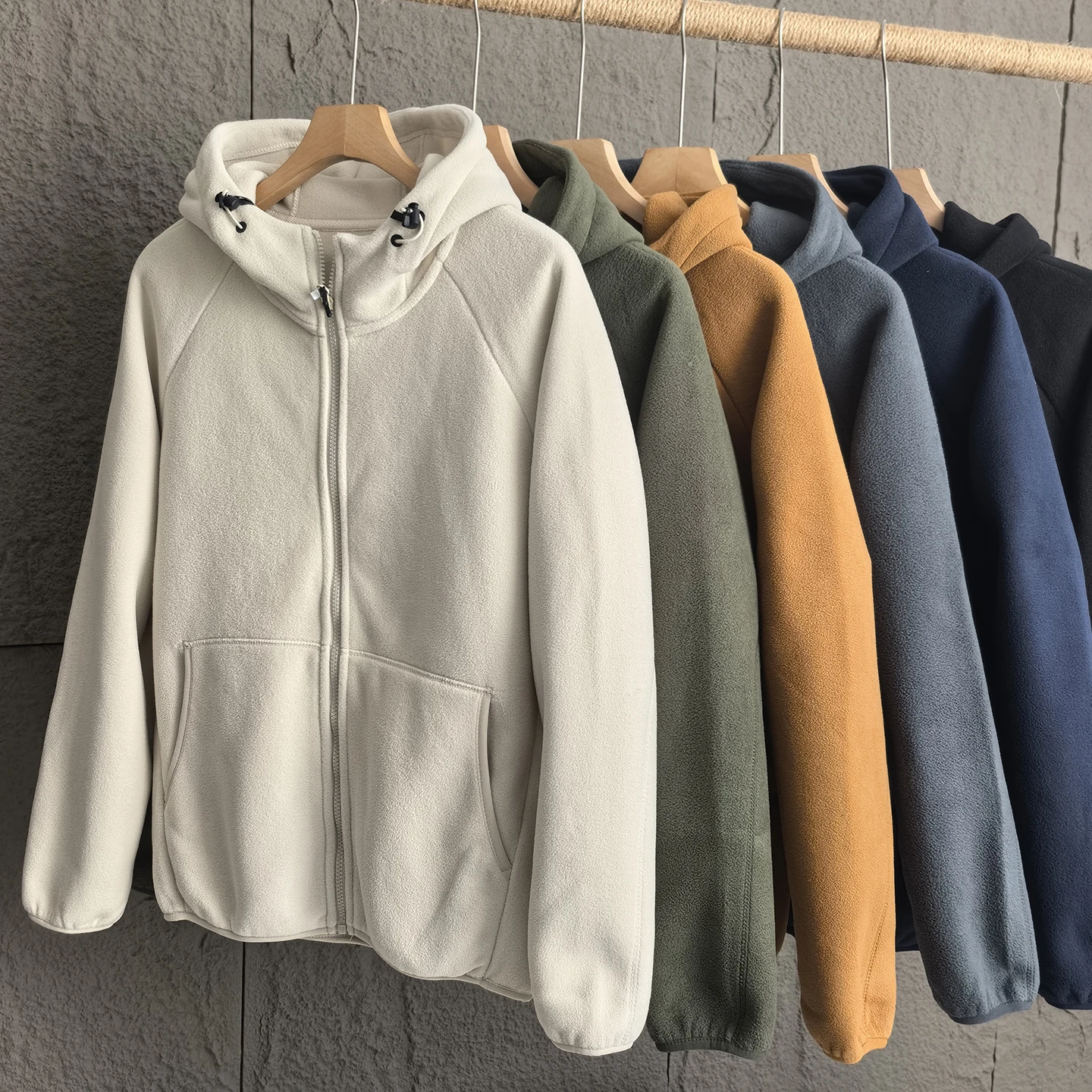 

Двусторонняя толстовка-кардиган Thiened с капюшоном на молнии для мужчин и женщин, парная, теплая, ветрозащитная, повседневная, из полиэстера...