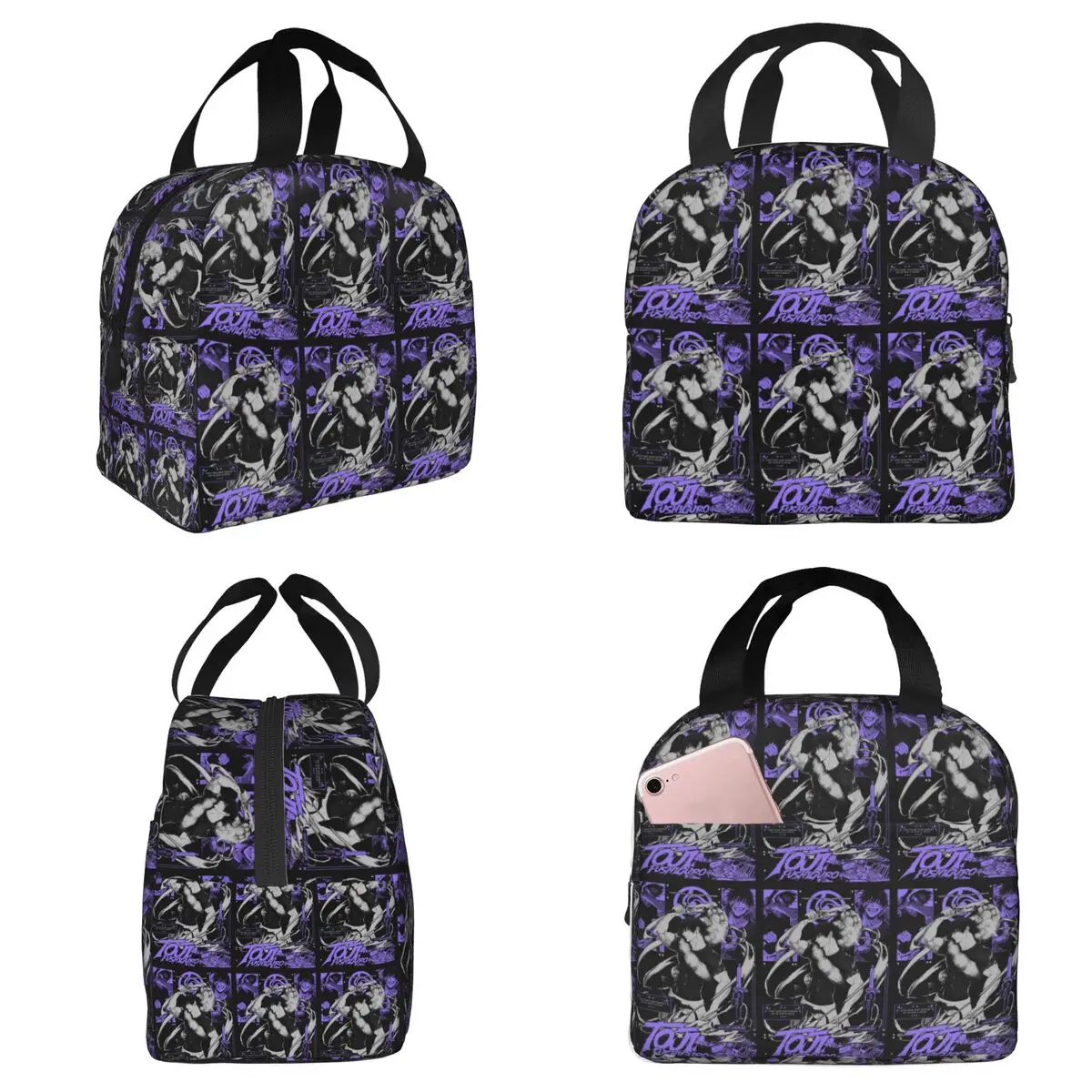 Tokyo Revengers Toji Fushiguro Insulated Lunch Bag for Women Office Cooler Thermal Food Box Tote Portable Lunch Boxes Container