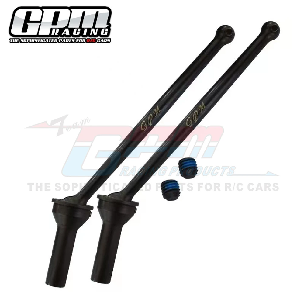 GPM ARRMA 1/7 FELONY INFRACTION LIMITLESS V2 1/8 TYPHON 6S Metal Hardened Steel Front Driveshaft CVD Dog Bone AR310455 AR310451