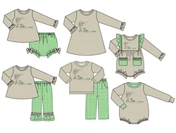 Wholesale Children's Clothing Toddler Baby Clothes Long Sleeve Long Pants Set Jumpsuits Dresses Sibling Matching Sets Kids Sets