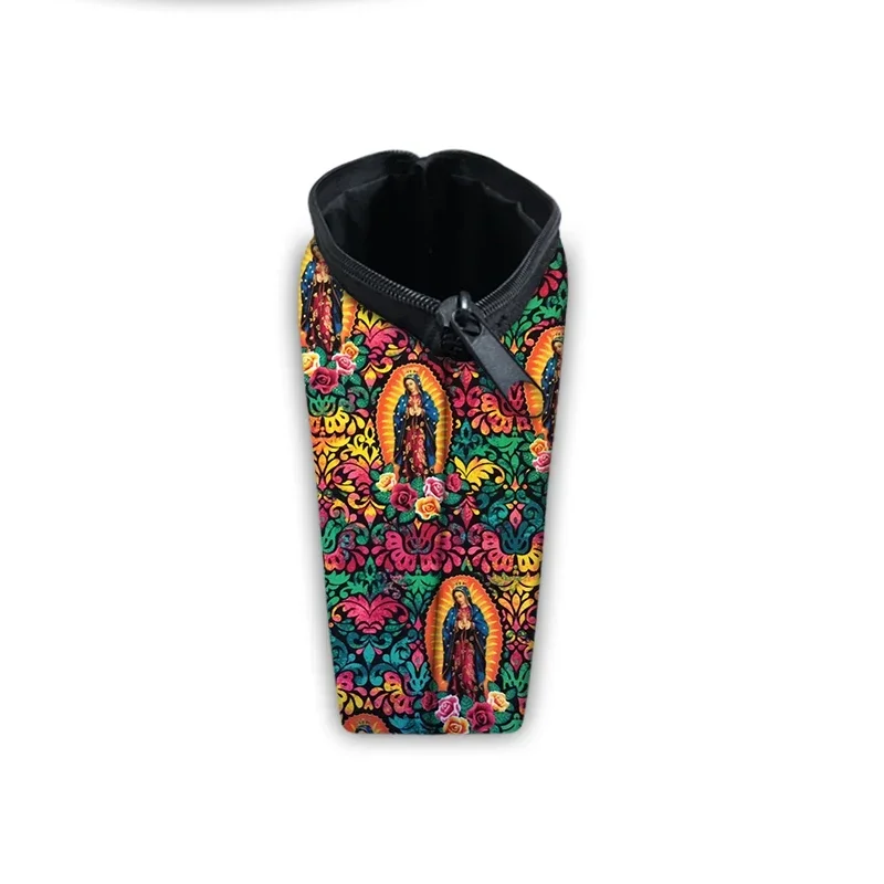 Virgem Maria Estojo Cosmético para Mulheres, Igrejas Católicas, Sacos de Maquiagem, Saco de Higiene Pessoal Zipper, Presente, Nossa Senhora de Guadalupe