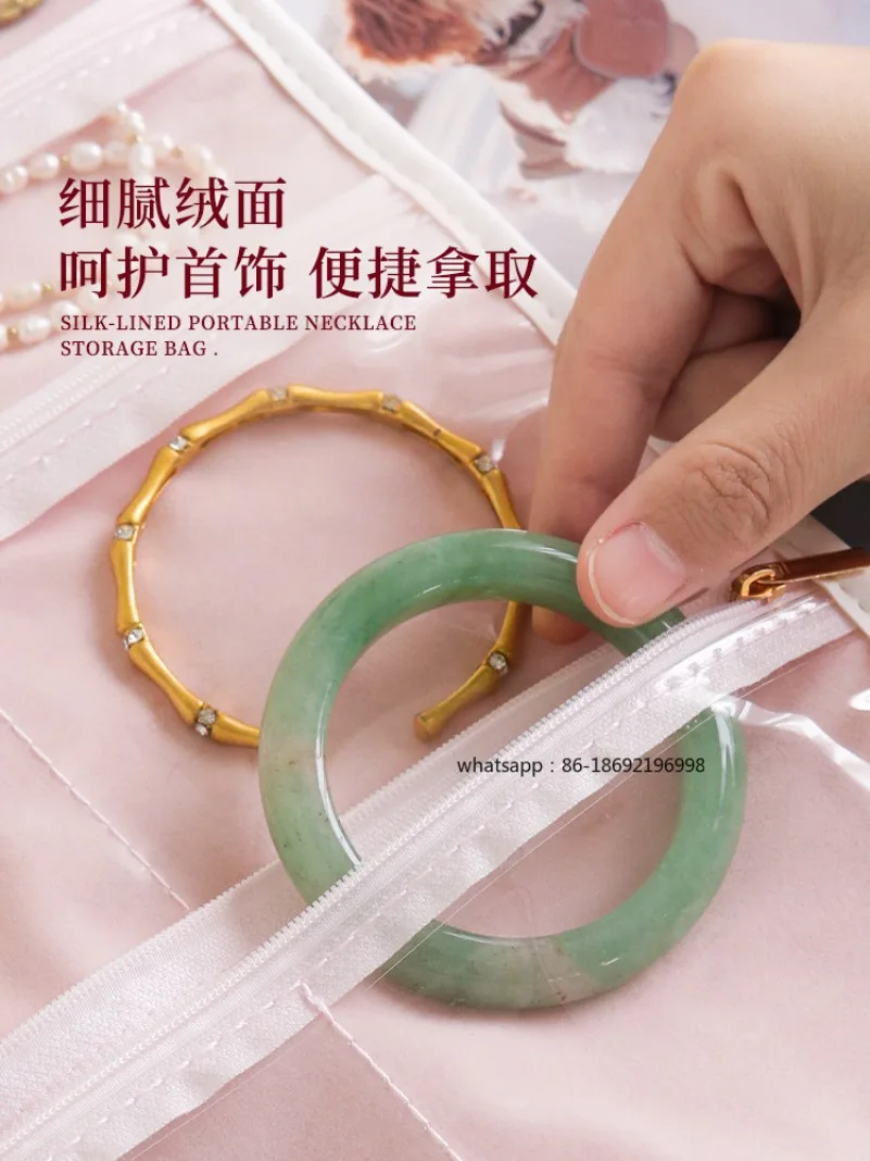 Jewelry Storage Bag Portable Gold Jewelry Hand Jewelry Storage Roll  Necklace Earrings Ring