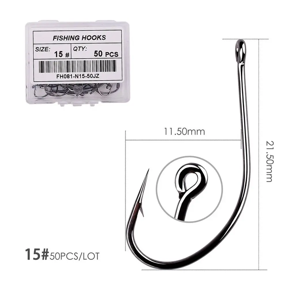 

Hook Carbon Steel Octopus Fishing Hooks Big Long Shank Flattened Sharped Fishhooks Barbed Fishing Hooks Off-set Fishing Hook