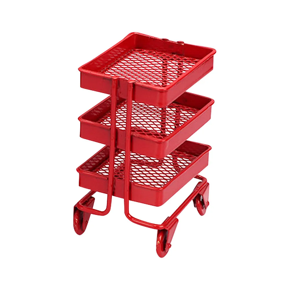 

Simulation Storage Trolley Mini House Decor Exquisite Detail Fine Workmanship Smooth Surface Comfortable Handfeel Durable Safe