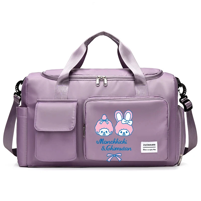 MONCHHICHI  Women Travel Bag Kawaii Cartoon Men Waterproof Gym Sport Bag Fitness Handbag for Men Storage Bag Shoulder Bag Gift view 2