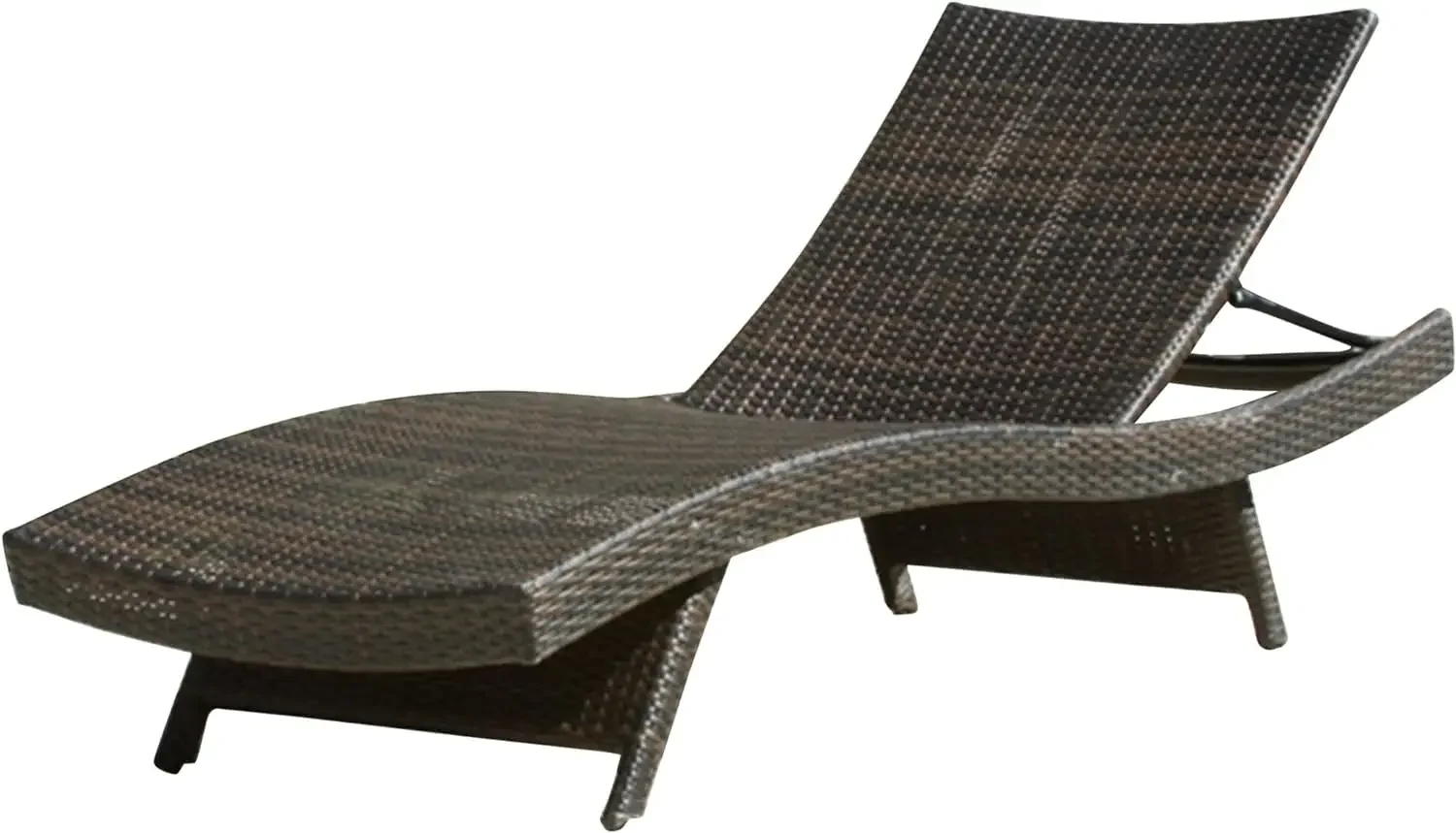 Knight Home Salem Outdoor Wicker Adjustable Chaise Lounge, Multibrown