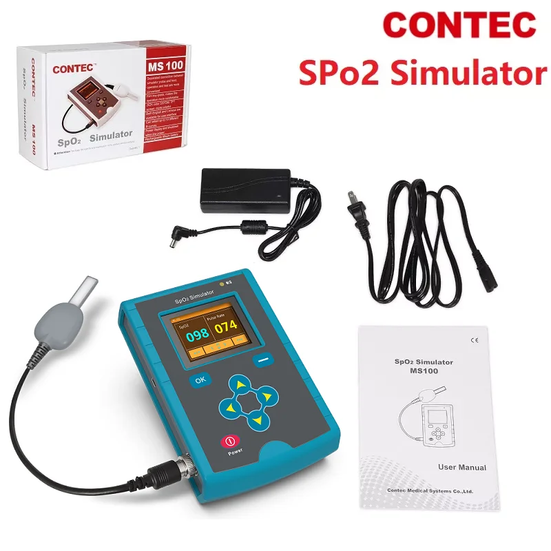 

CONTEC MS100 SpO2 Simulator, Pulse Oximeter Accuracy Oxygen Saturation Simulation +SpO2 Probe